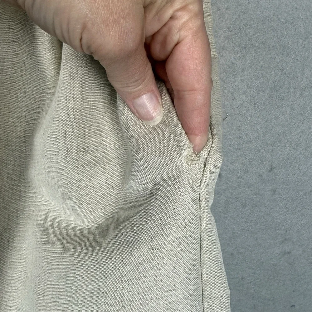 Vtg Dockers Khakis Pants Mens 38x32 Cotton Linen Pleated Relaxed Preppy *read‎